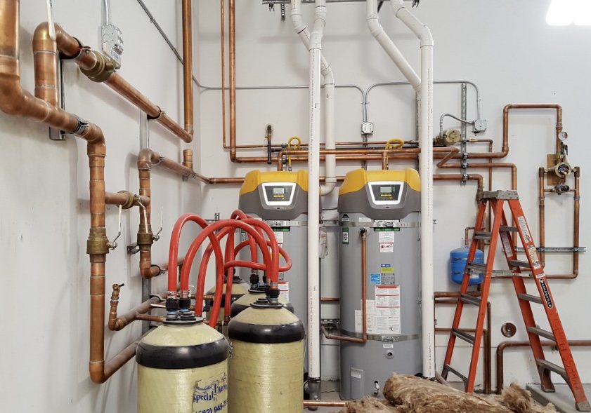 Water heaters and mechanical room piping - plumbing solutions